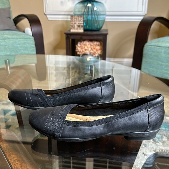 New! Clark’s Collection Leather Ballet Flats - Sara Erin in black‎ size 8 - Picture 4 of 6
